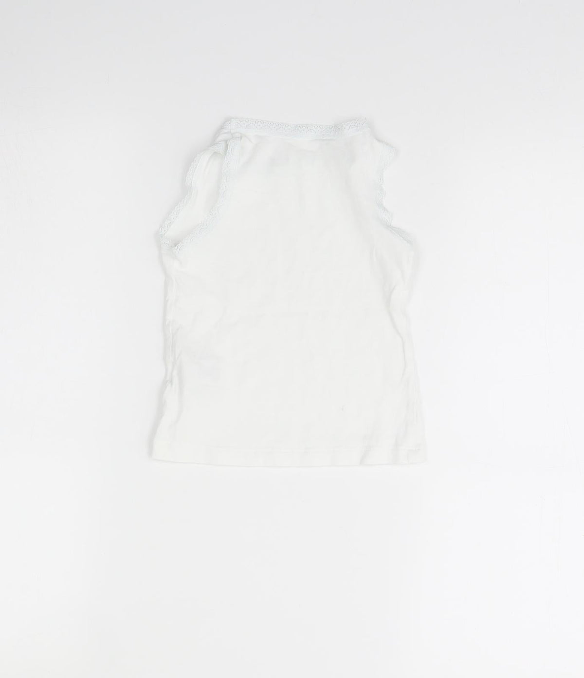 Back view of Next girls’ white basic tank, size 3, years - vest