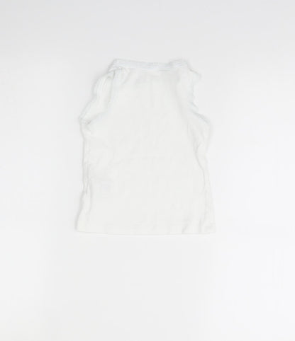 Back view of Next girls’ white basic tank, size 3, years - vest