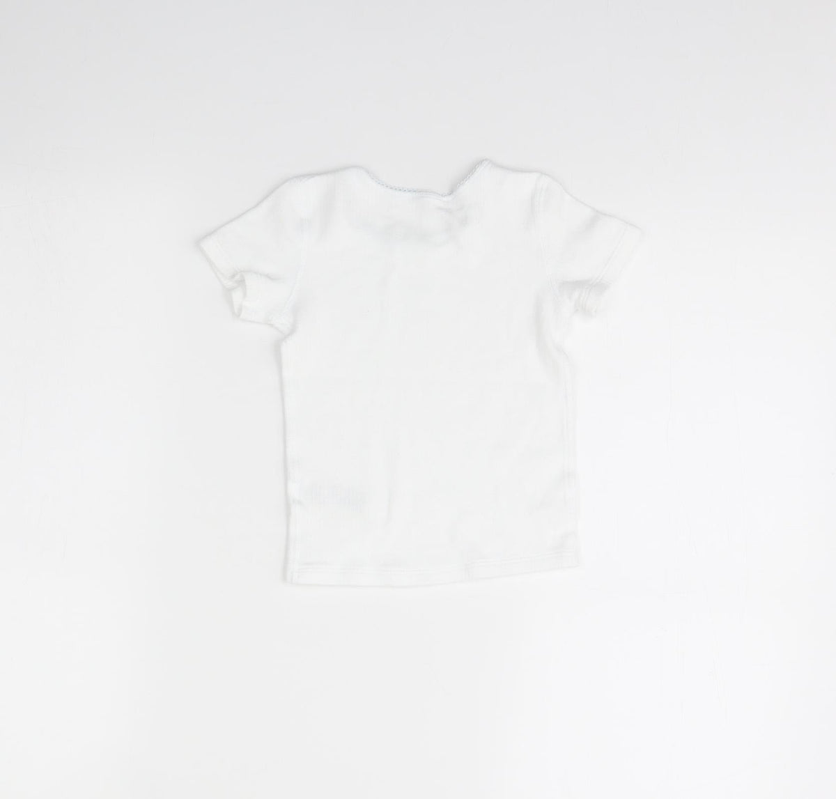 Back view of Marks & Spencer girls’ white basic t-shirt, size 3, years