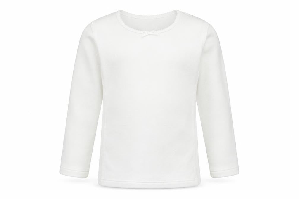 Front view of Marks & Spencer girls’ white basic t-shirt, size 3, years