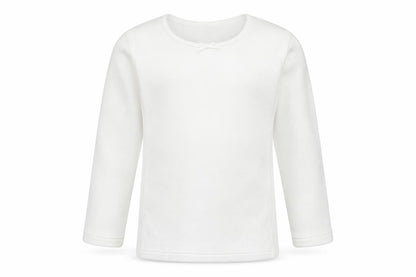 Front view of Marks & Spencer girls’ white basic t-shirt, size 3, years