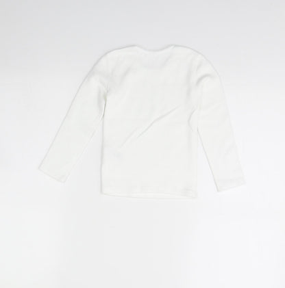 Back view of Marks & Spencer girls’ white basic t-shirt, size 3, years