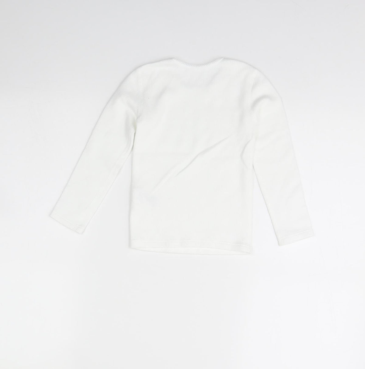 Back view of Marks & Spencer girls’ white basic t-shirt, size 3, years