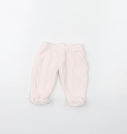 M&S Girls Pink   Jogger Trousers Size 0-3 Months