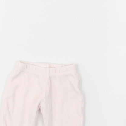 M&S Girls Pink   Jogger Trousers Size 0-3 Months