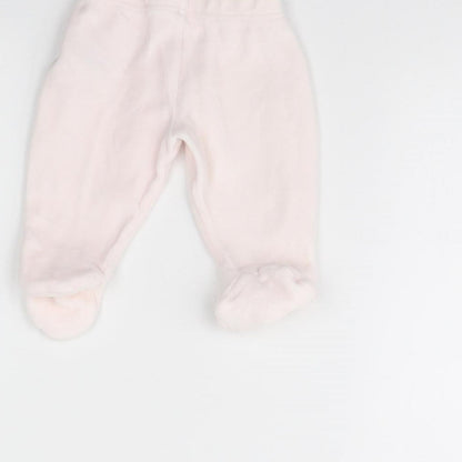 M&S Girls Pink   Jogger Trousers Size 0-3 Months