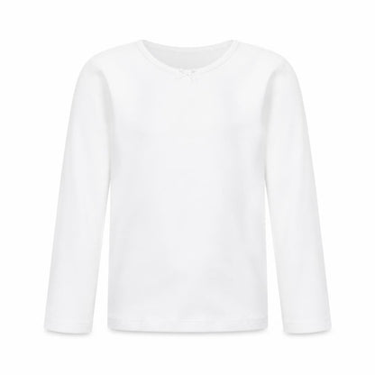 Front view of Marks & Spencer girls’ white basic t-shirt, size 3, years