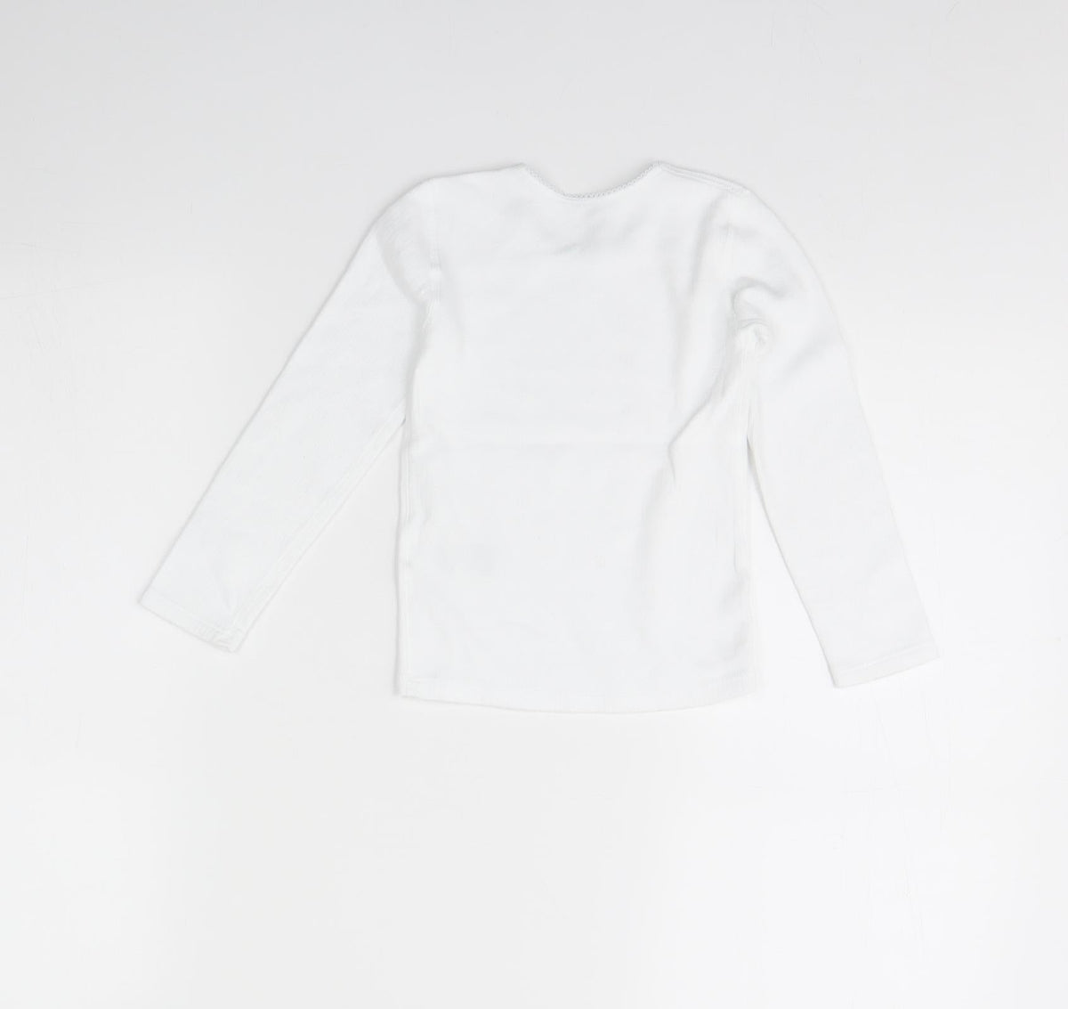 Back view of Marks & Spencer girls’ white basic t-shirt, size 3, years