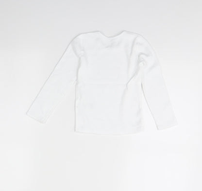 Back view of Marks & Spencer girls’ white basic t-shirt, size 3, years
