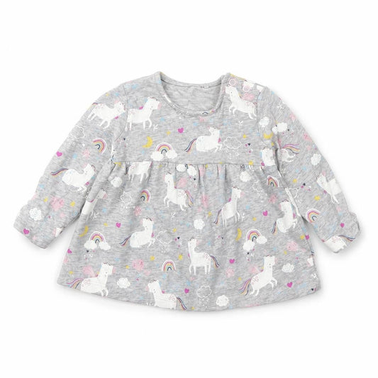 TU  Grey Animal Print  Fit & Flare  Size 3-6 Months  - unicorn