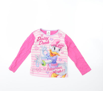 Disney Girls Pink Solid  Cami Pyjama Top Size 5 Years  - Daisy duck