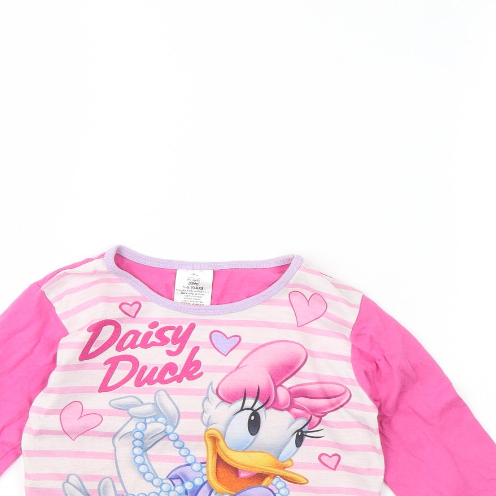 Disney Girls Pink Solid  Cami Pyjama Top Size 5 Years  - Daisy duck