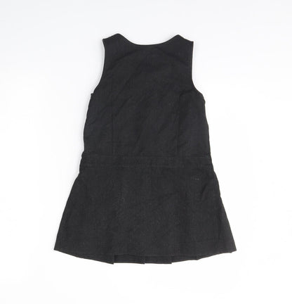 F&F Girls Grey   Pinafore/Dungaree Dress  Size 5 Years