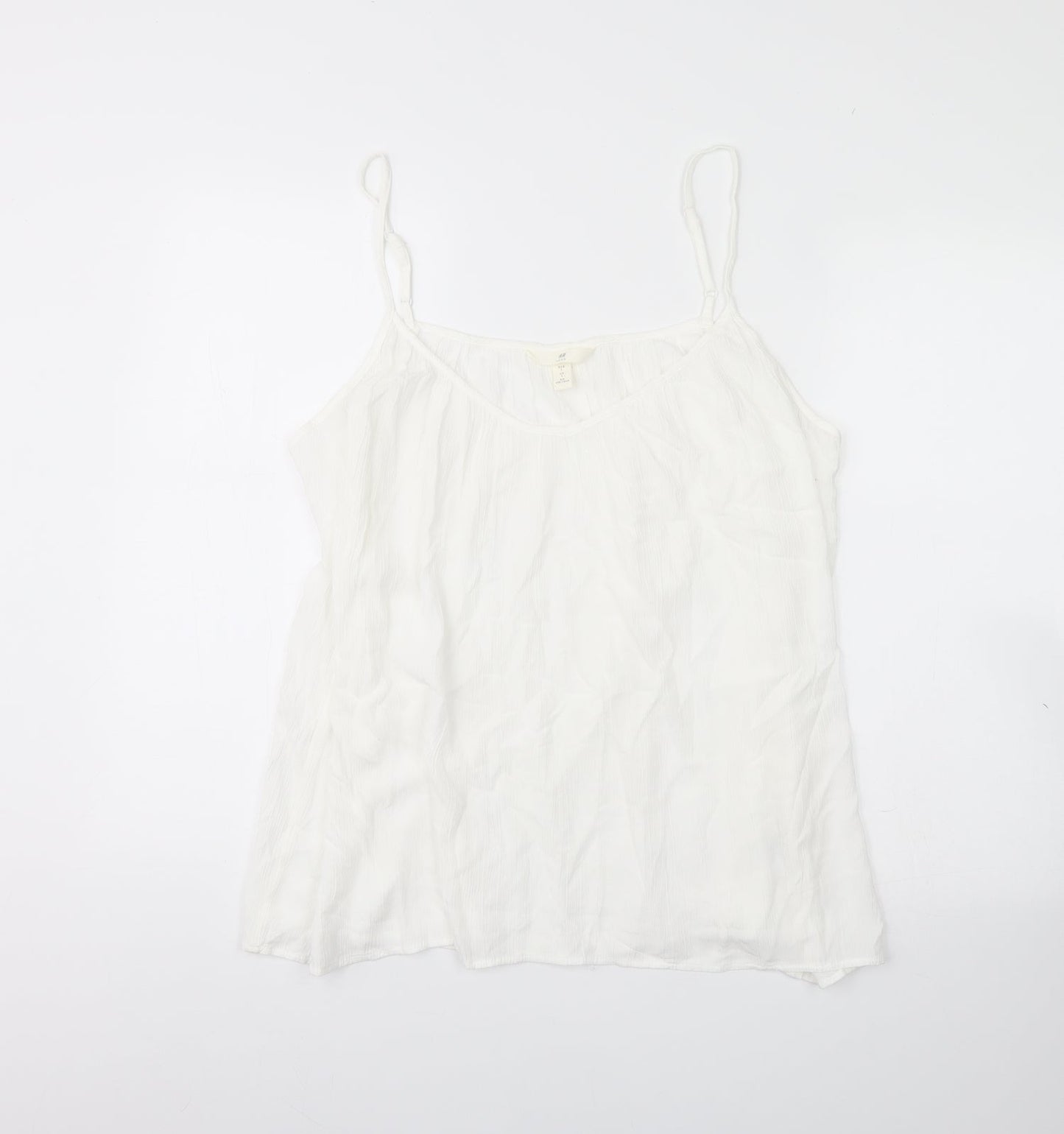 Womens UK Size L H&M White Basic Tank
