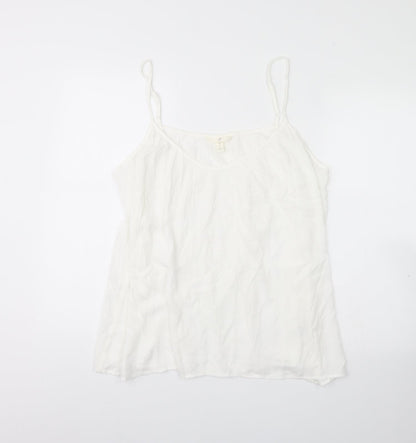 Womens UK Size L H&M White Basic Tank