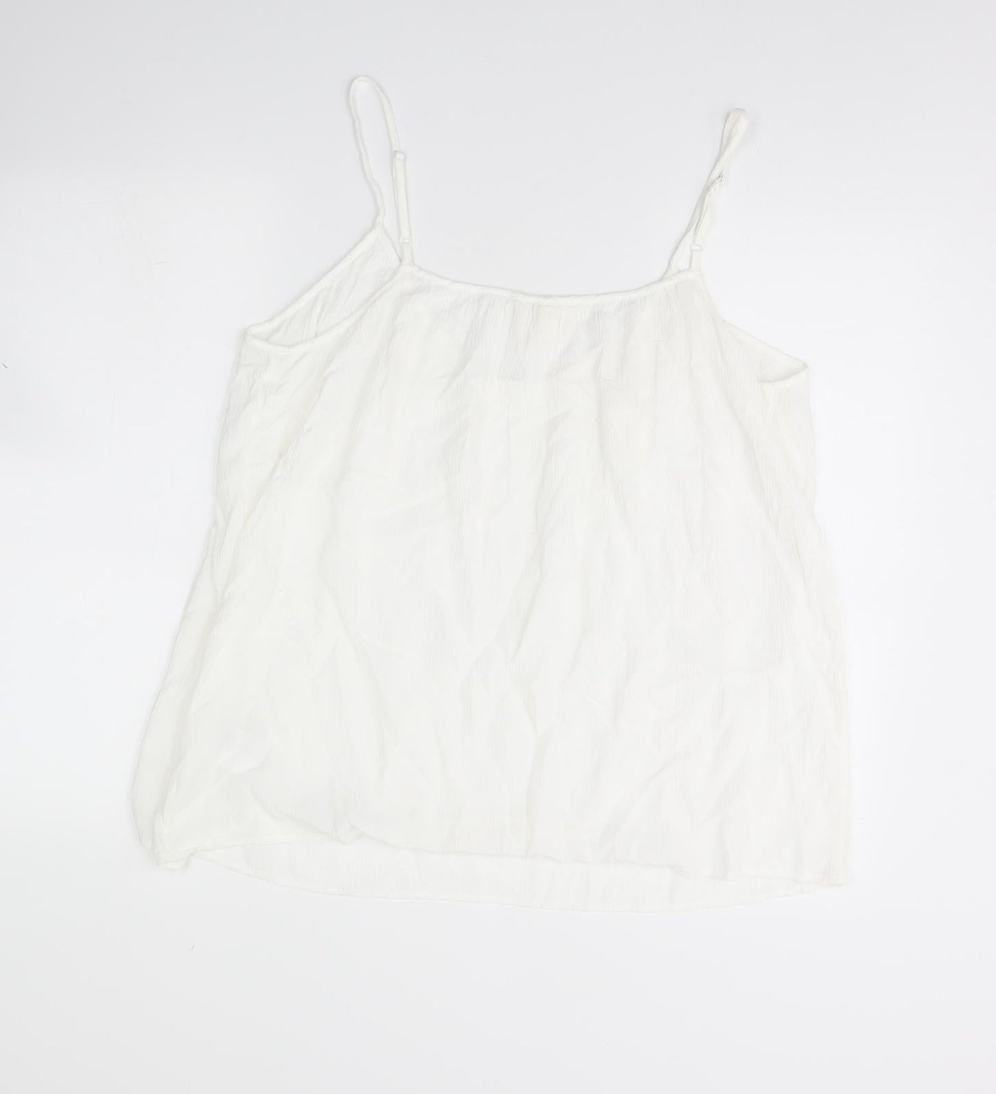 Womens UK Size L H&M White Basic Tank