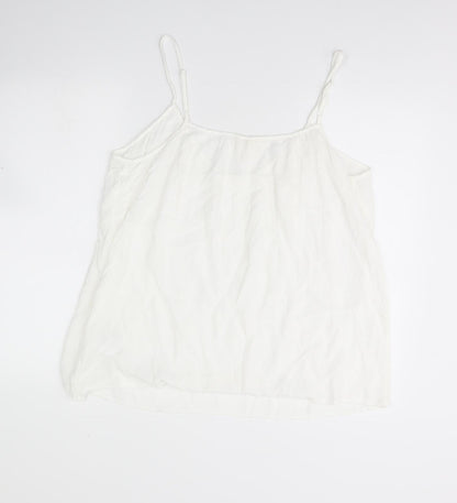 Womens UK Size L H&M White Basic Tank