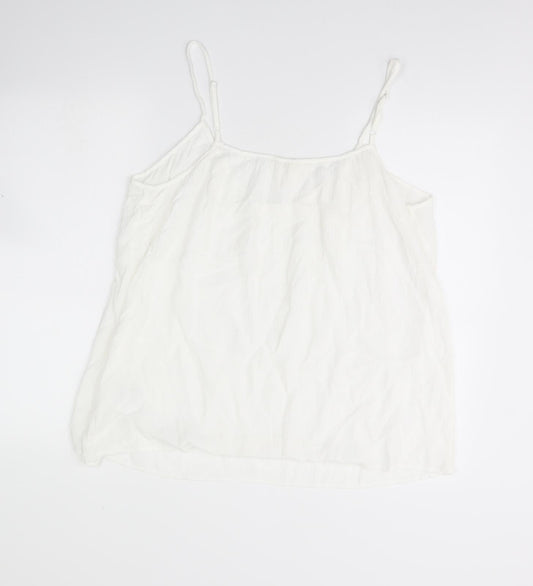 Womens UK Size L H&M White Basic Tank