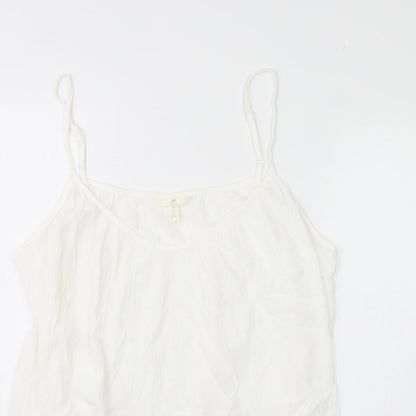 Womens UK Size L H&M White Basic Tank