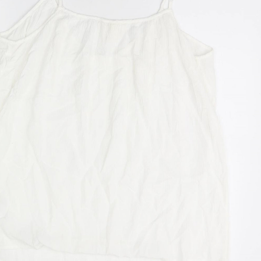 Womens UK Size L H&M White Basic Tank