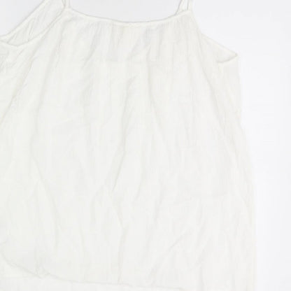 Womens UK Size L H&M White Basic Tank