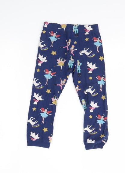 m&s Girls Blue Animal Print  Cami Pyjama Pants Size 4 Years