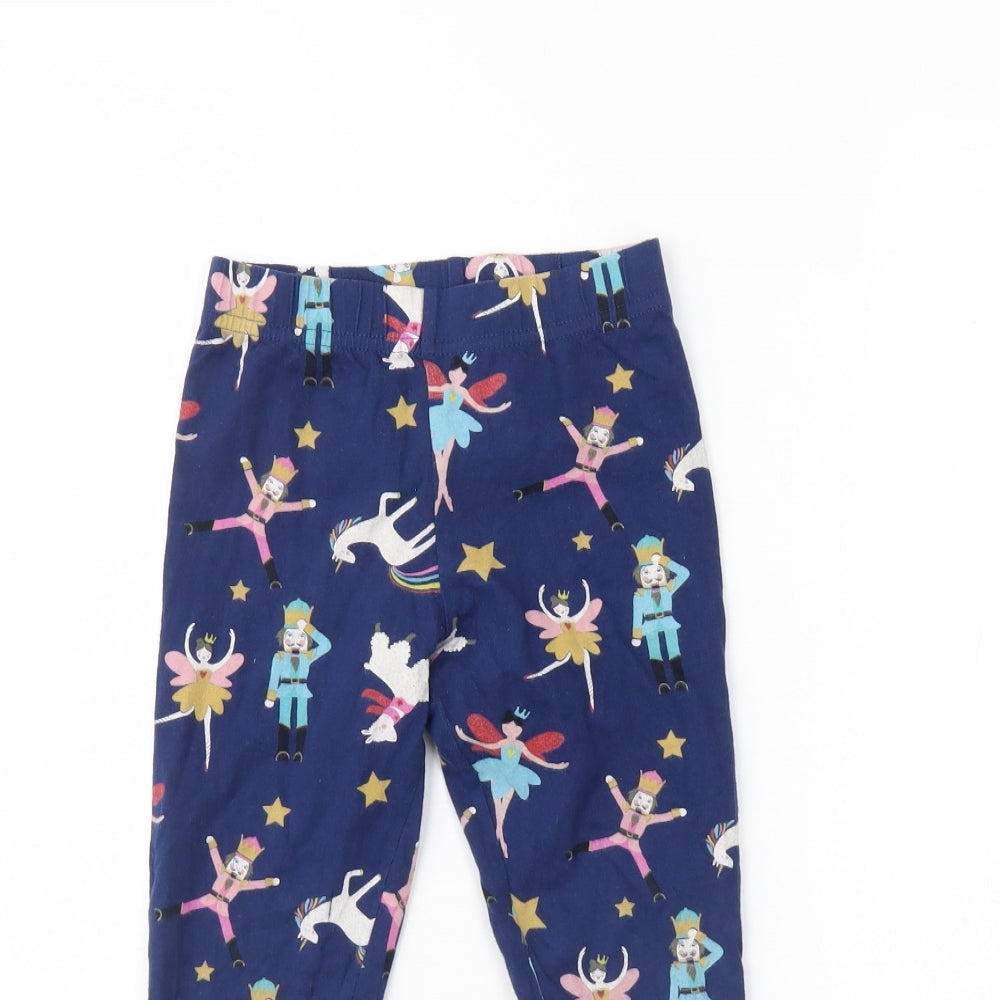 m&s Girls Blue Animal Print  Cami Pyjama Pants Size 4 Years