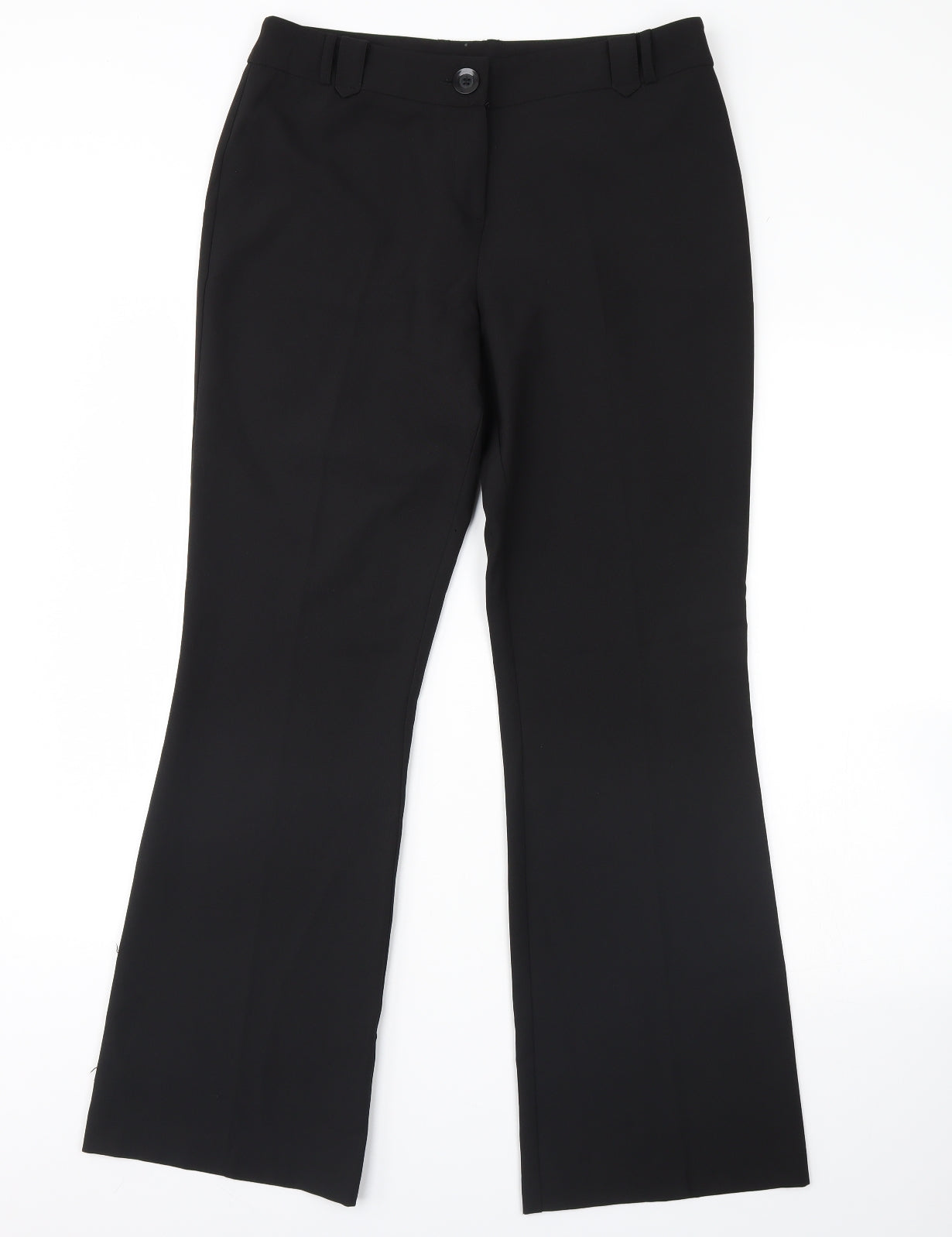 Womens UK Size 34 in Preworn Regular Fit Dress Pants Black Trousers