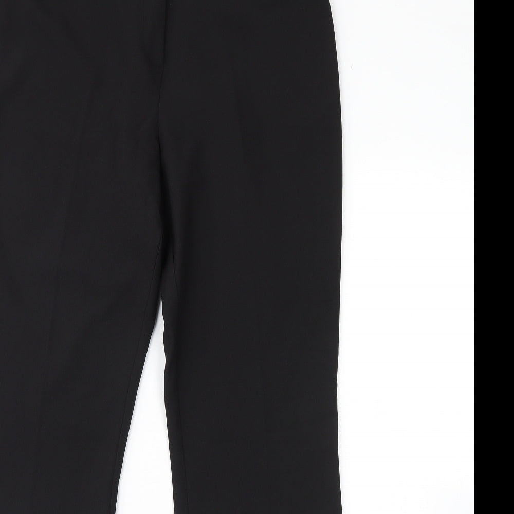 Womens UK Size 34 in Preworn Regular Fit Dress Pants Black Trousers