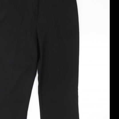 Womens UK Size 34 in Preworn Regular Fit Dress Pants Black Trousers