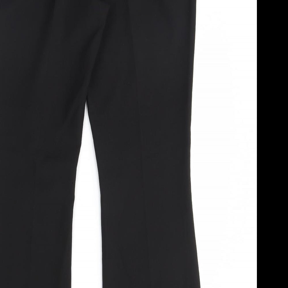 Womens UK Size 34 in Preworn Regular Fit Dress Pants Black Trousers