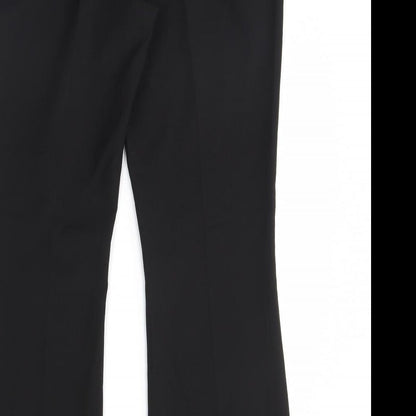 Womens UK Size 34 in Preworn Regular Fit Dress Pants Black Trousers