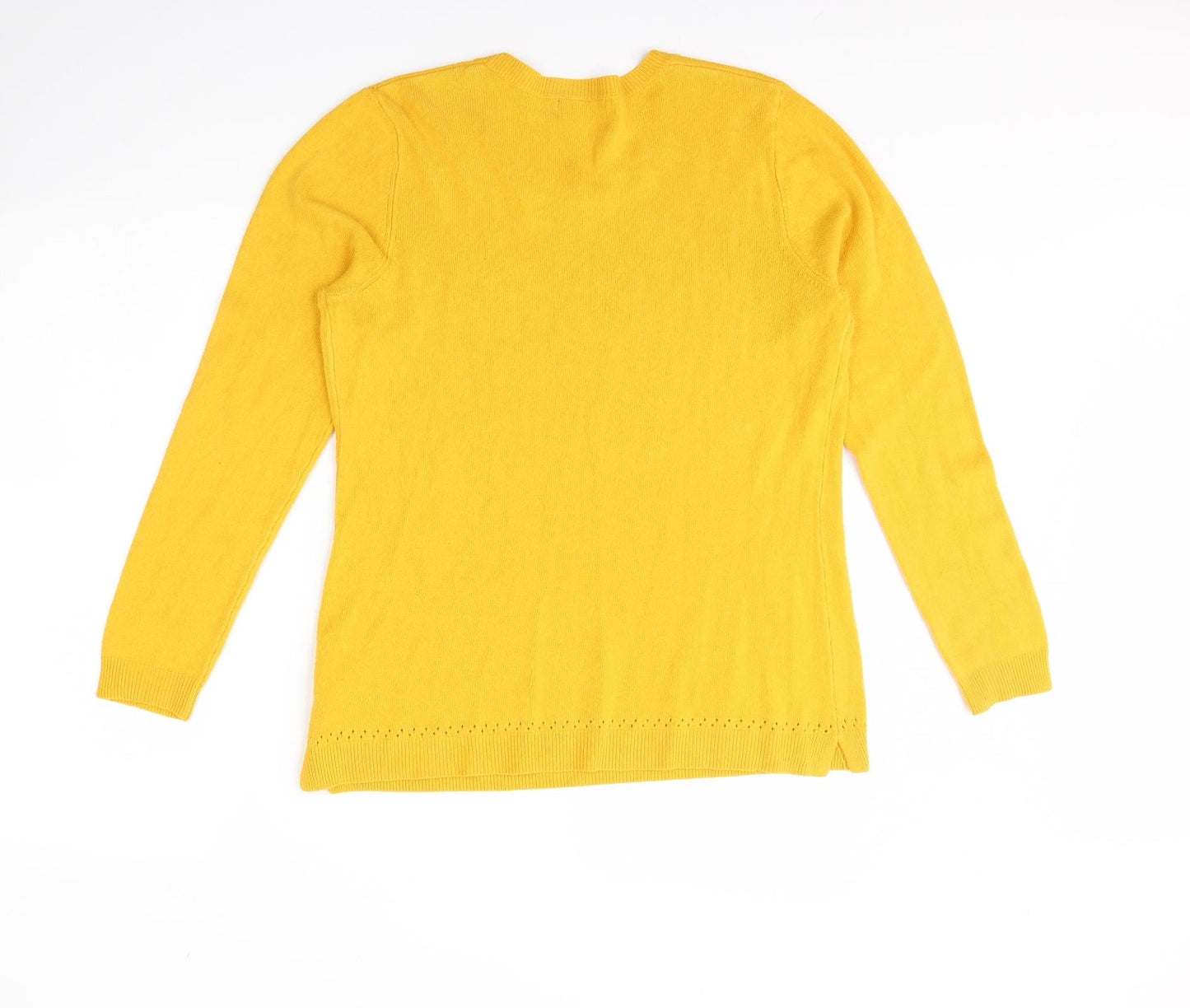 Womens UK Size 16 Papaya Yellow Pullover Jumper