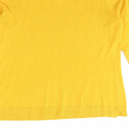 Womens UK Size 16 Papaya Yellow Pullover Jumper
