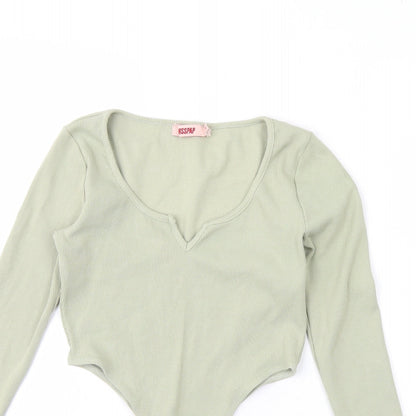 Misspap Womens Green   Bodysuit One-Piece Size 10