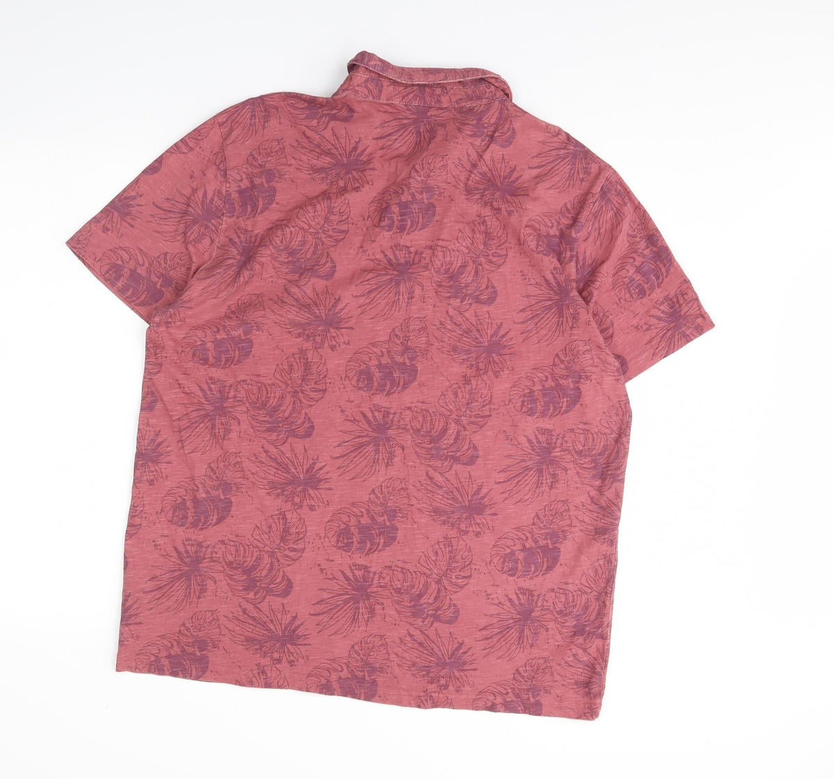Back view of George girls’ red floral basic polo, size XL