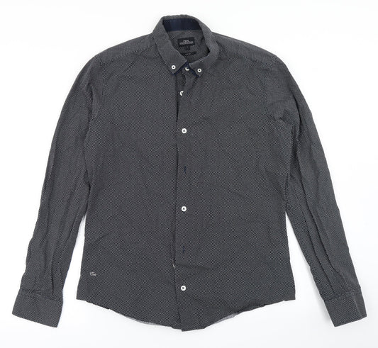 Mens UK Size L NEXT Black  Button-Up Long Sleeve Casual Shirt