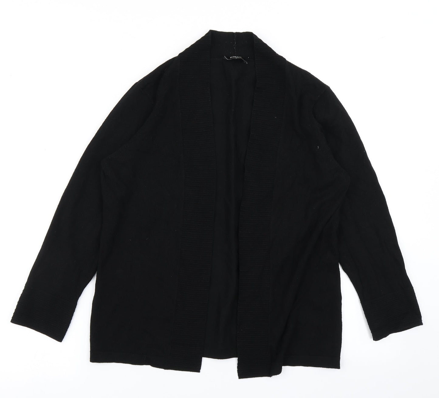 Klass Womens Black  Knit Cardigan Jumper Size M