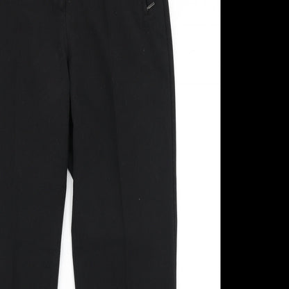 Womens UK Size 12 M&S Regular Fit Dress Pants Black Trousers