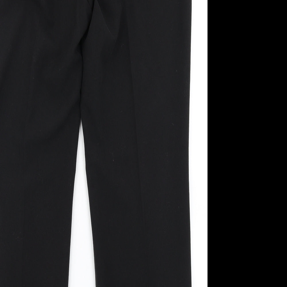 Womens UK Size 12 M&S Regular Fit Dress Pants Black Trousers