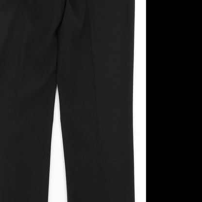 Womens UK Size 12 M&S Regular Fit Dress Pants Black Trousers