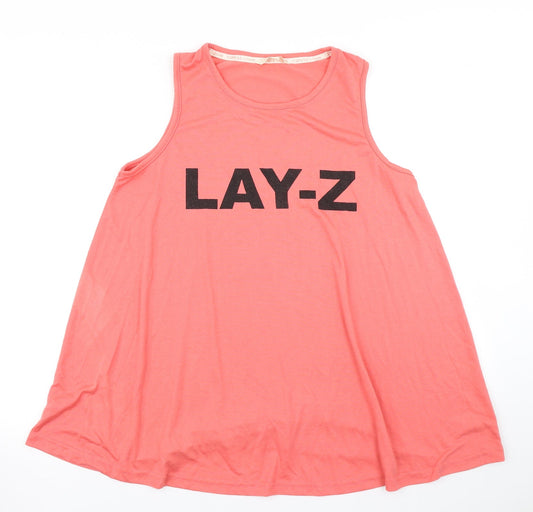 Capsule Womens Pink   Basic Tank Size 14