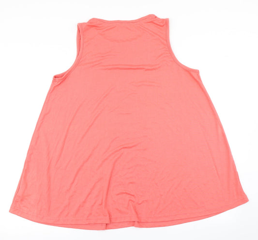 Capsule Womens Pink   Basic Tank Size 14