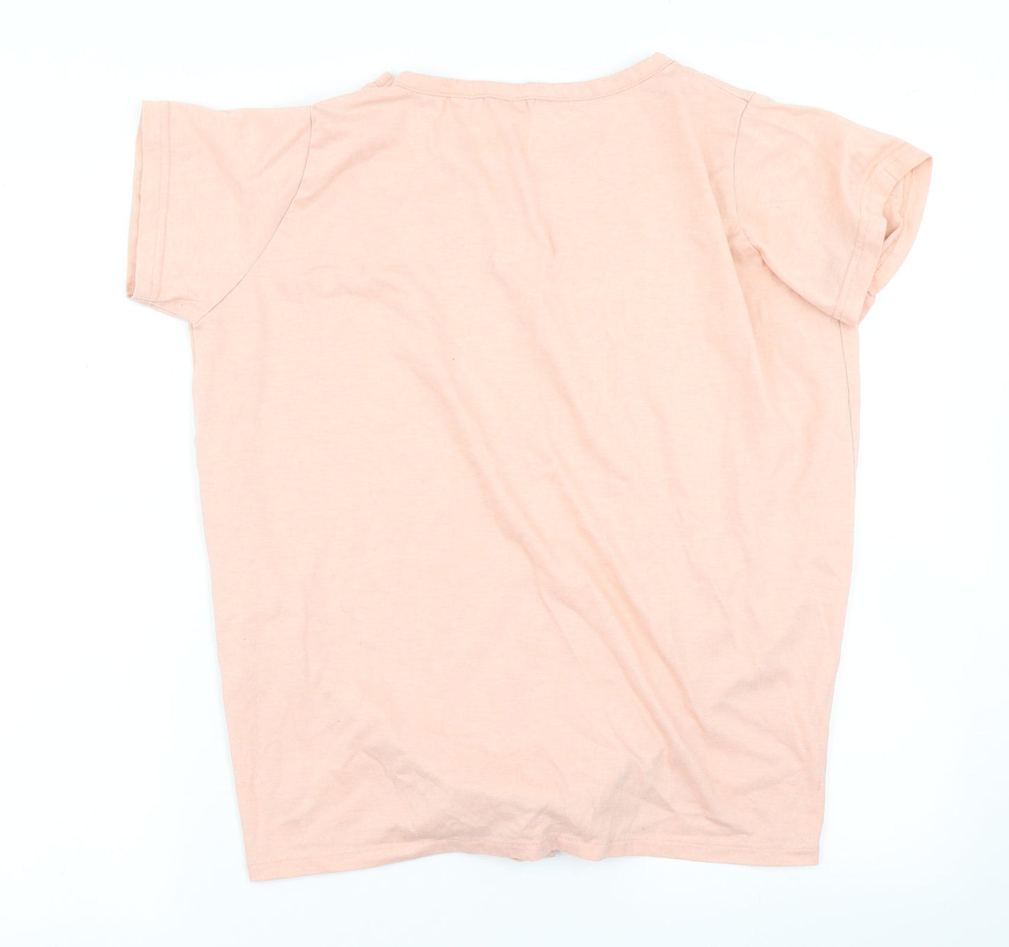 Womens UK Size 12 Pretty Secrets Pink Basic T-Shirt