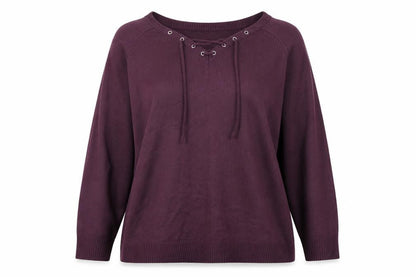 Capsule Womens Purple Knit Pullover Jumper Size L