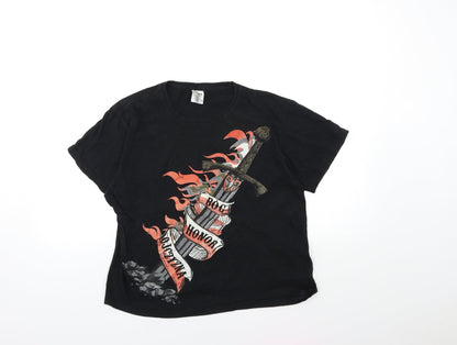 kenya Womens Black   Basic T-Shirt Size S