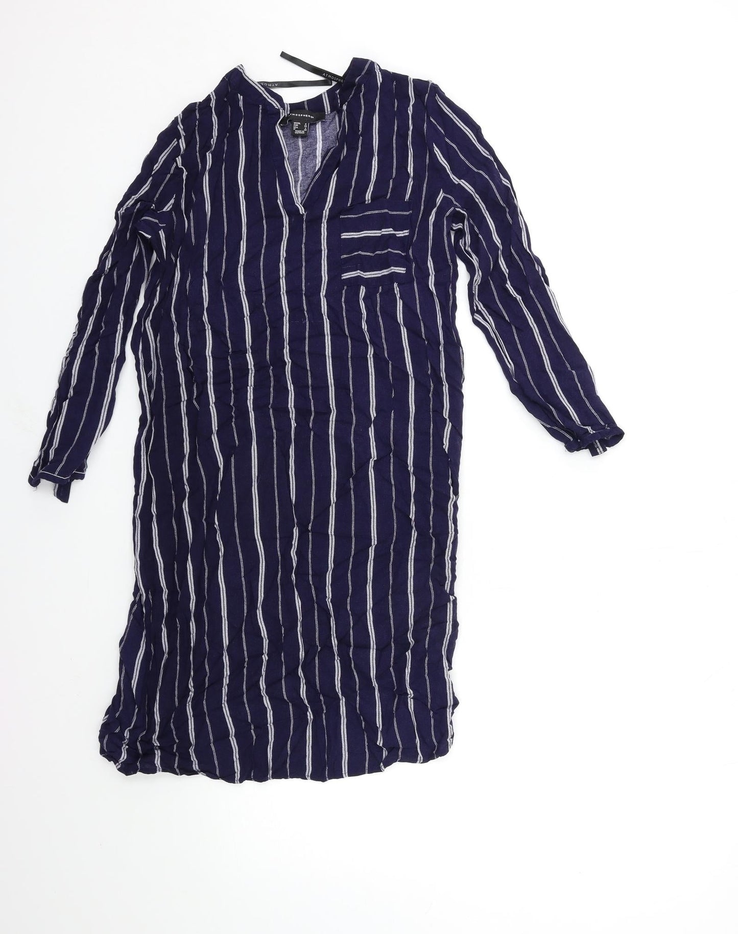 Primark Womens Black Striped  Basic Blouse Size 8