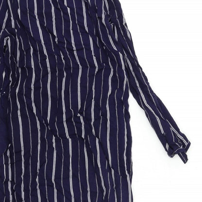 Primark Womens Black Striped  Basic Blouse Size 8