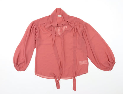 Additional front view of ALL ABOUT YOU women’s pink basic blouse, size S