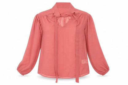 Front view of ALL ABOUT YOU women’s pink basic blouse, size S